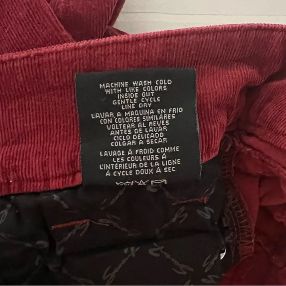 Seven 7 corduroy skinny pants. Red  Size 4 - Picture 7 of 12